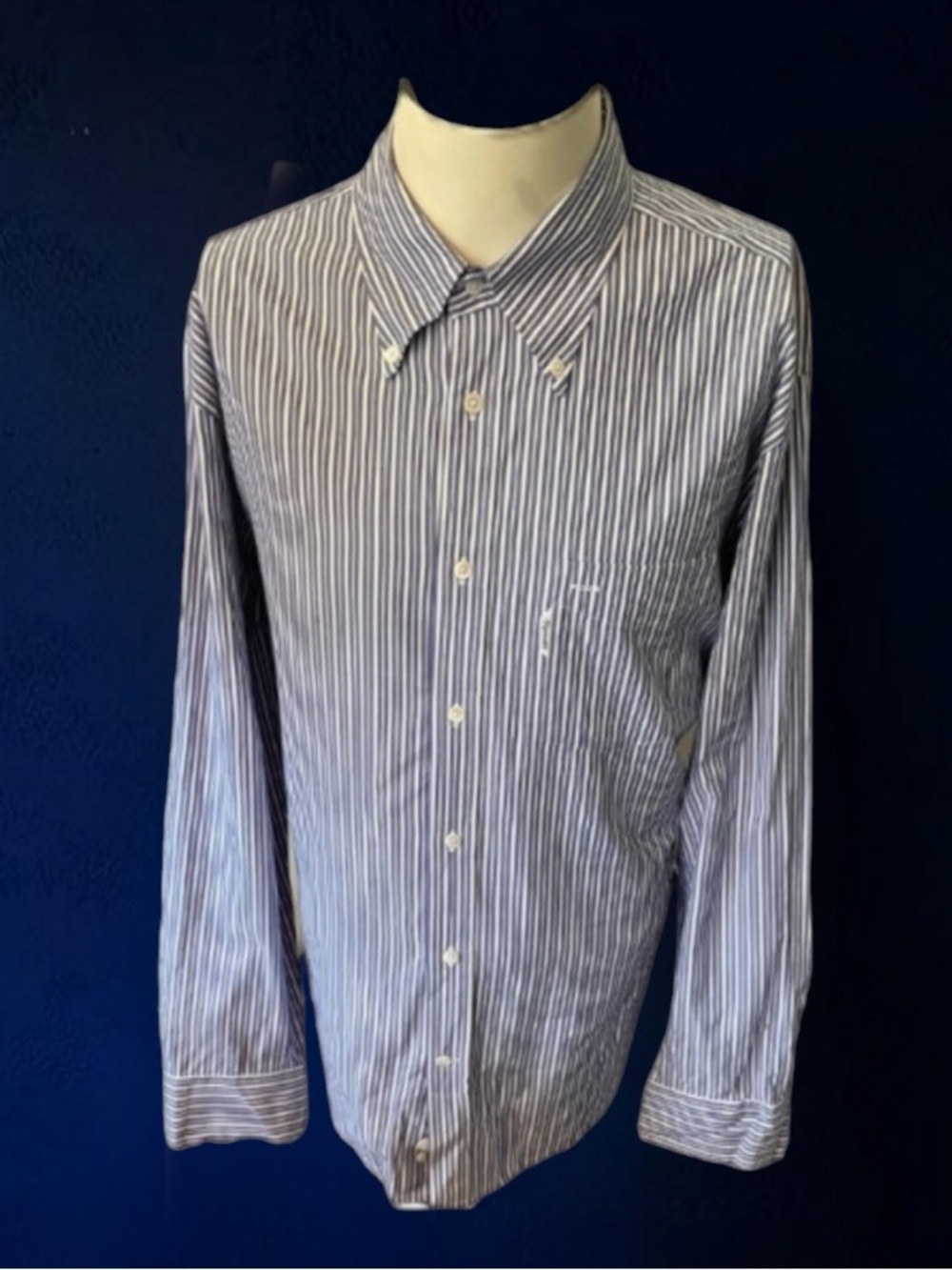 FACONNABLE Trend Stripe Button Down Collar Shirt Size XL